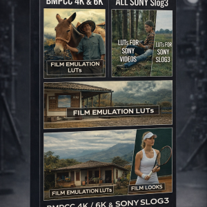 BMPCC 4K/6K LUTs Bundle (4 Sets) + ALL Sony S-Log3 Complete Pack | BRAW Gen 5 + S-Gamut3.Cine → Rec.709